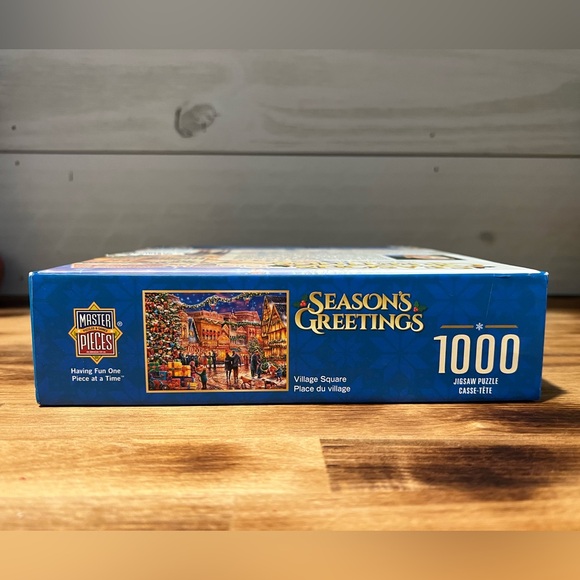NWOT~MASTER PIECES- "VILLAGE SQUARE " SEASONS GREETINGS 1000 Piece Jigsaw Puzzle - Picture 5 of 6